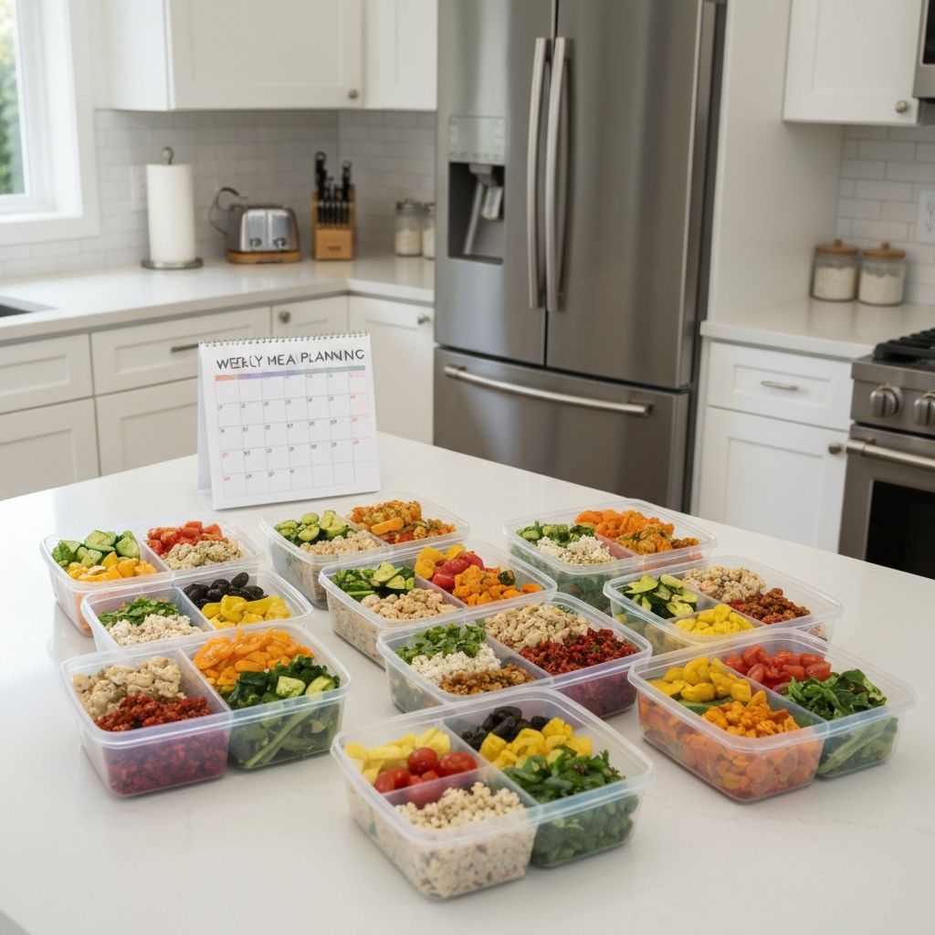 Organized meal planning and healthy food preparation